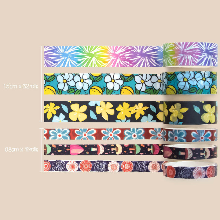 Garden Of Dream - 48 Rolls Washi Tape Set - IEEBEE