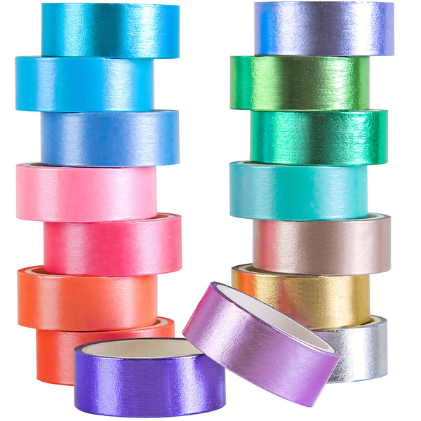 Glitter Macaron - 16 Rolls Washi Tape Set - IEEBEE