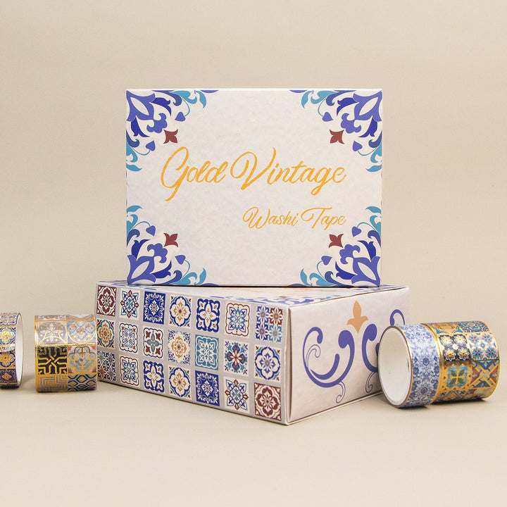 Gold Elegance - 16 Rolls Washi Tape Set - IEEBEE