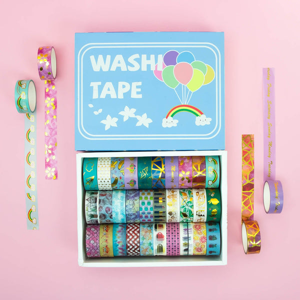 Gold Foil - 30 Rolls Washi Tape Set - IEEBEE