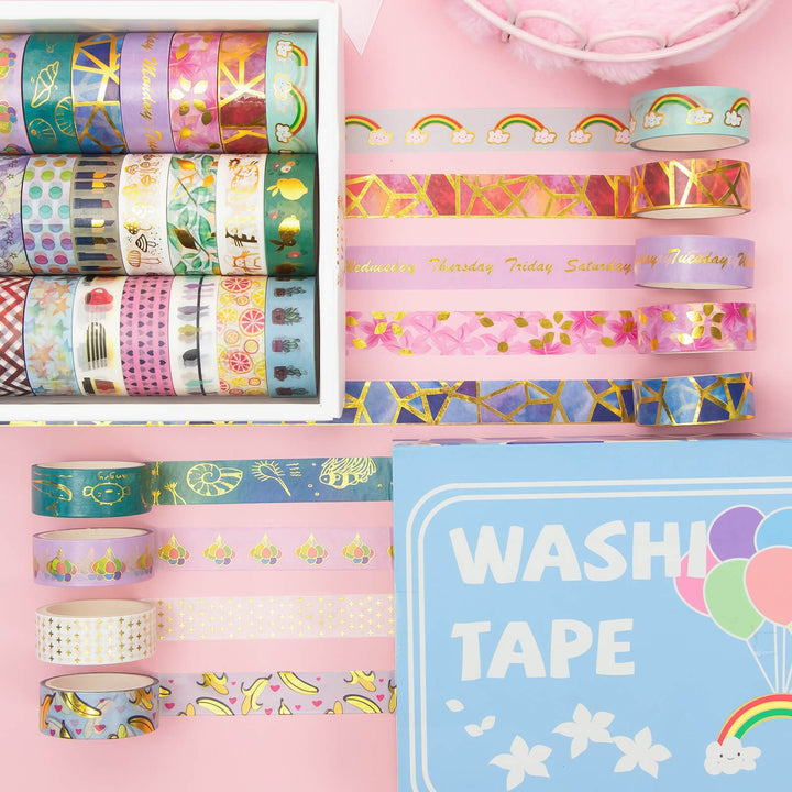 Gold Foil - 30 Rolls Washi Tape Set - IEEBEE