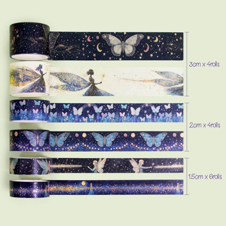 Golden Fairy Dreams - 14 Rolls Washi Tape Set - IEEBEE