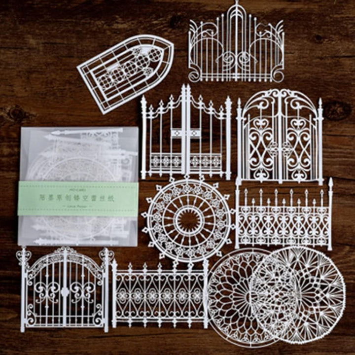 Hollow Lace - 10pcs Decorative Papers - IEEBEE