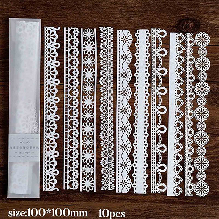 Hollow Lace - 10pcs Decorative Papers - IEEBEE