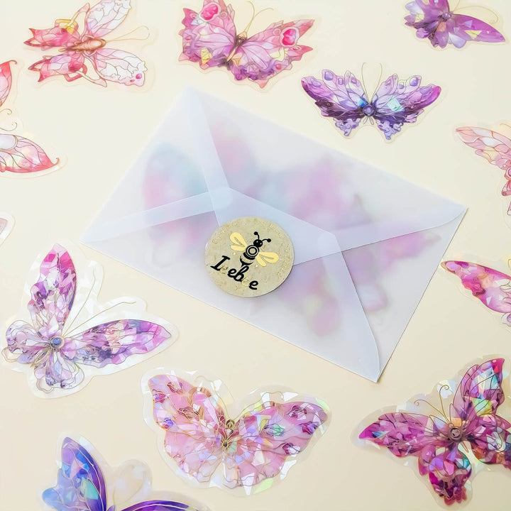 Ice Crystal Wings - 20pcs PET Stickers - IEEBEE