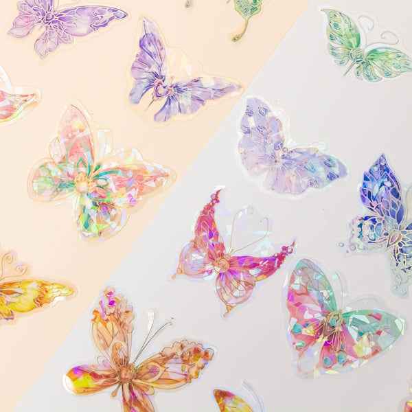 Ice Crystal Wings - 20pcs PET Stickers - IEEBEE