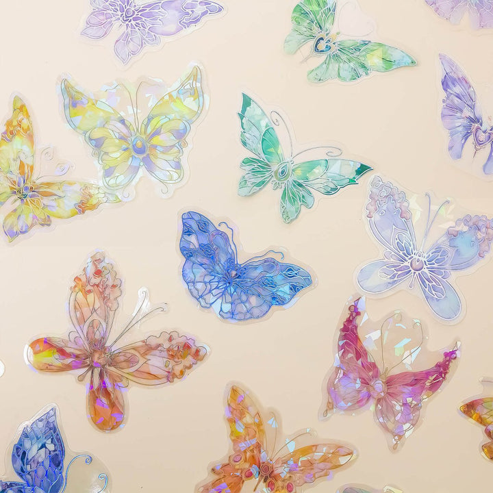 Ice Crystal Wings - 20pcs PET Stickers - IEEBEE