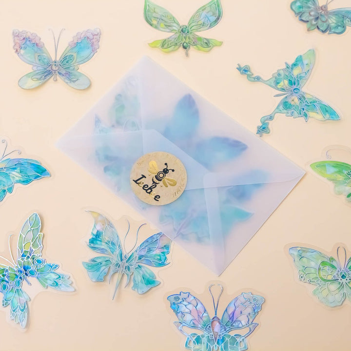 Ice Crystal Wings - 20pcs PET Stickers - IEEBEE