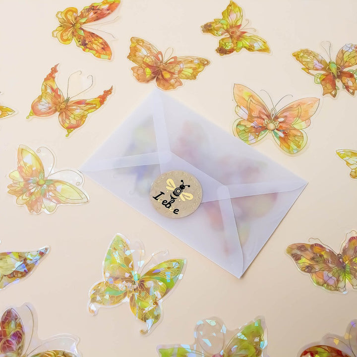 Ice Crystal Wings - 20pcs PET Stickers - IEEBEE