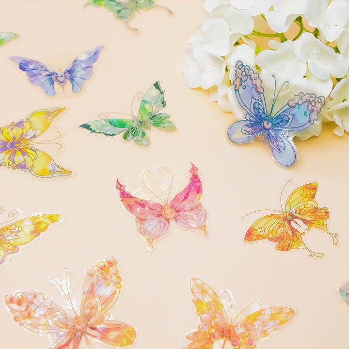 Ice Crystal Wings - 20pcs PET Stickers - IEEBEE