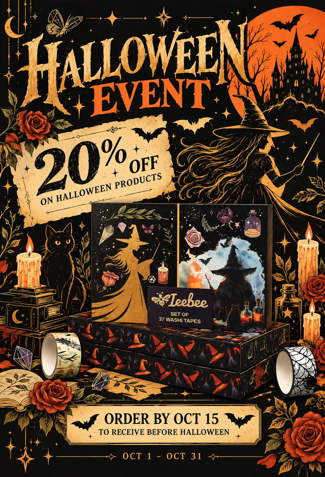 IEEBEE Halloween Event 20% off Halloween products mobile banner
