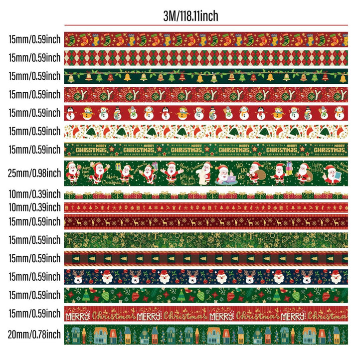 Jingle Bells - 17 Rolls Washi Tape Set - IEEBEE