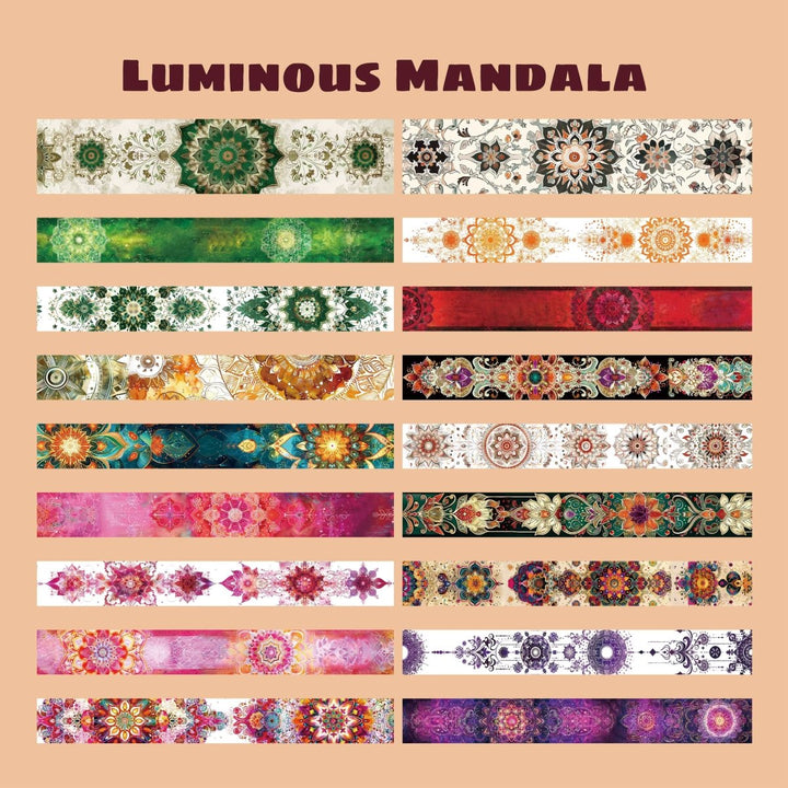 Luminous Mandala - 36 Rolls Washi Tape Set - IEEBEE