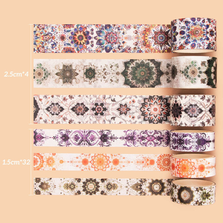 Luminous Mandala - 36 Rolls Washi Tape Set - IEEBEE