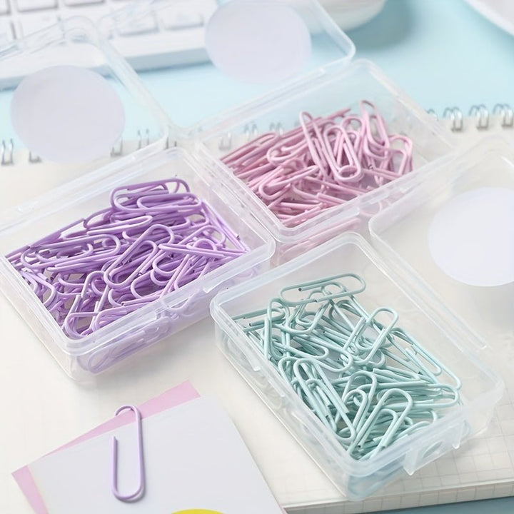 Macaron Series - 50pcs Metal Paper Clips - IEEBEE