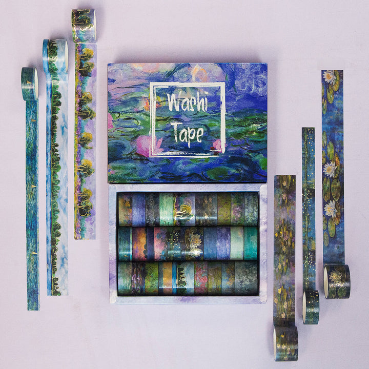 Monet's Garden - 27 Rolls Gold Foil Washi Tape Set - IEEBEE