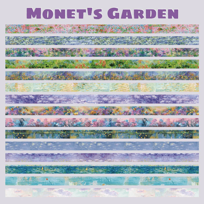 Monet's Garden - 27 Rolls Gold Foil Washi Tape Set (Ordinary packaging) - IEEBEE