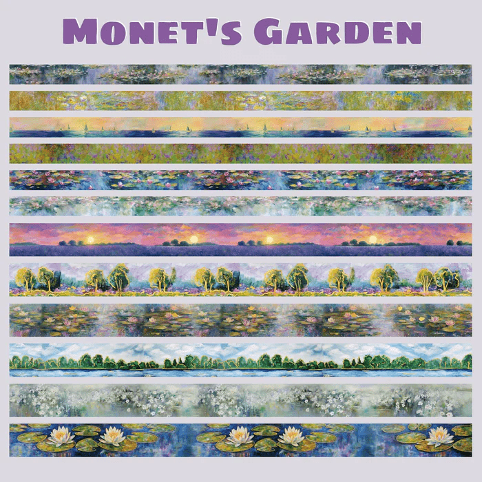 Monet's Garden - 27 Rolls Gold Foil Washi Tape Set (Ordinary packaging) - IEEBEE