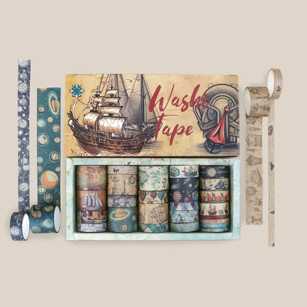 Nautical Old World - 26 Rolls Washi Tape Set (Ordinary packaging) - IEEBEE