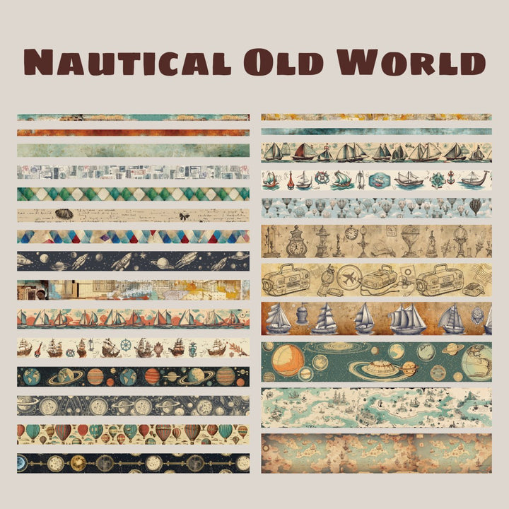 Nautical Old World - 26 Rolls Washi Tape Set (Ordinary packaging) - IEEBEE
