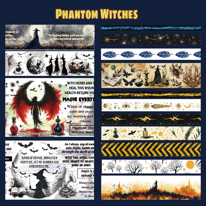 Phantom Witches - 37 Rolls Washi Tape Set - IEEBEE