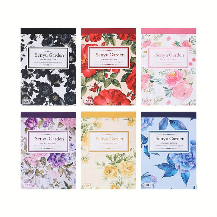 Romantic Floral - 100pcs Scrapbook Paper Set - IEEBEE