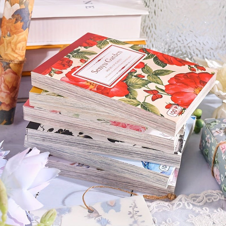 Romantic Floral - 100pcs Scrapbook Paper Set - IEEBEE