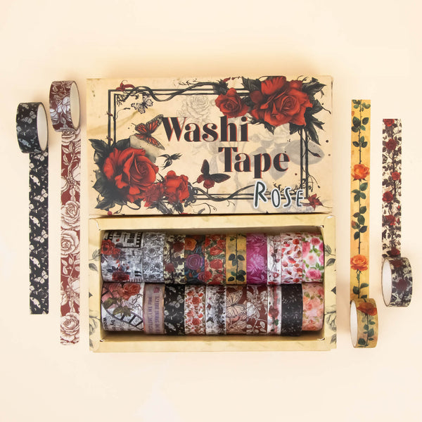 Rose Reverie - 20 Rolls Washi Tape Set - IEEBEE