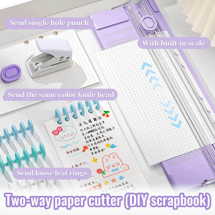 Scrapbook Paper Cutting Set ( Light Cutter & Hole Punch) - IEEBEE