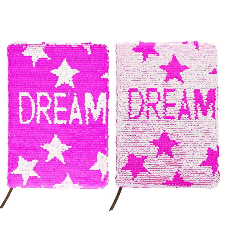 Shining Stars - A5 Reversible Sequin Notebook - IEEBEE