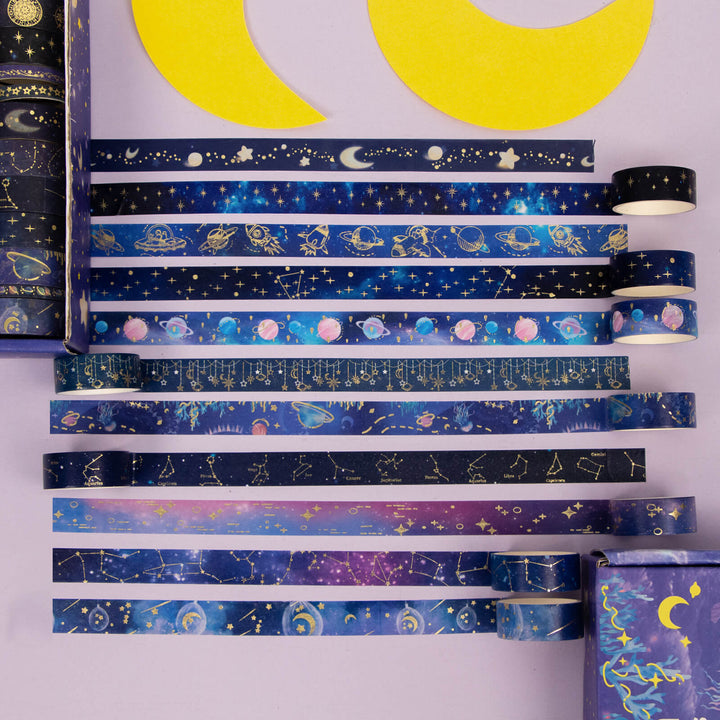 Star Explorer - 24 Rolls Gold Foil Washi Tape Set - IEEBEE