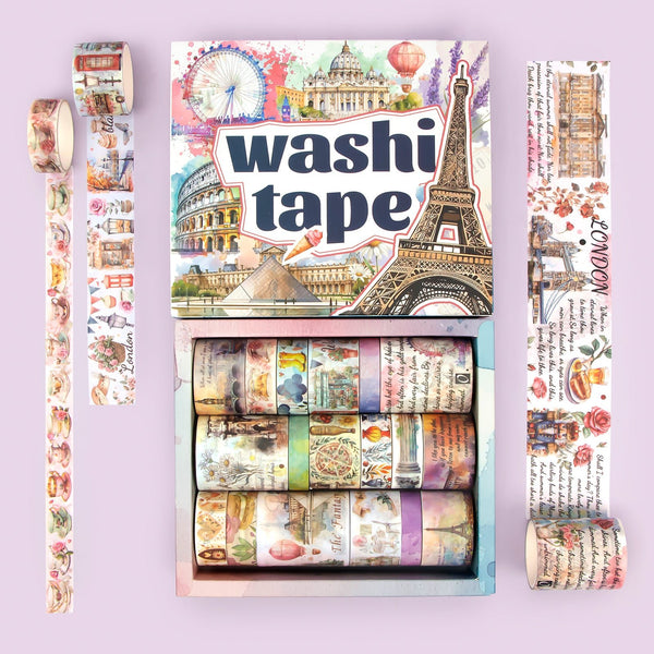 Strolling The World Ⅰ - 18 Rolls Washi Tape Set - IEEBEE