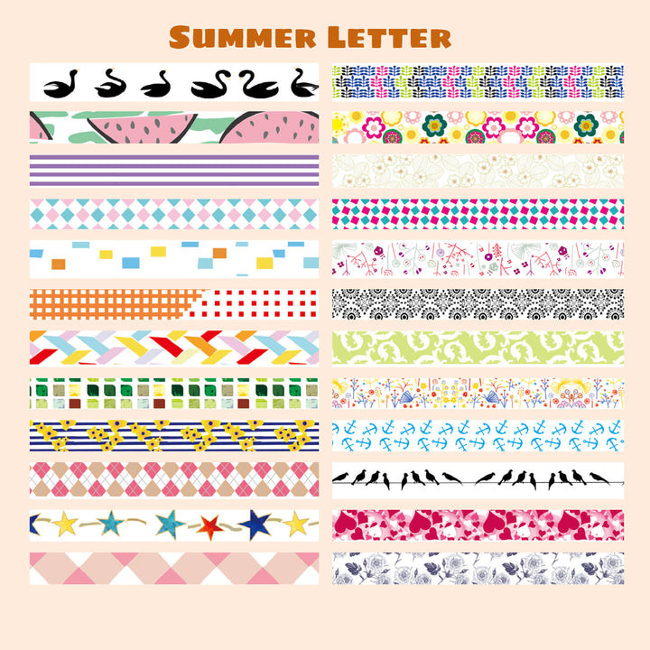 Summer Letter - 48 Rolls Washi Tape Set - IEEBEE