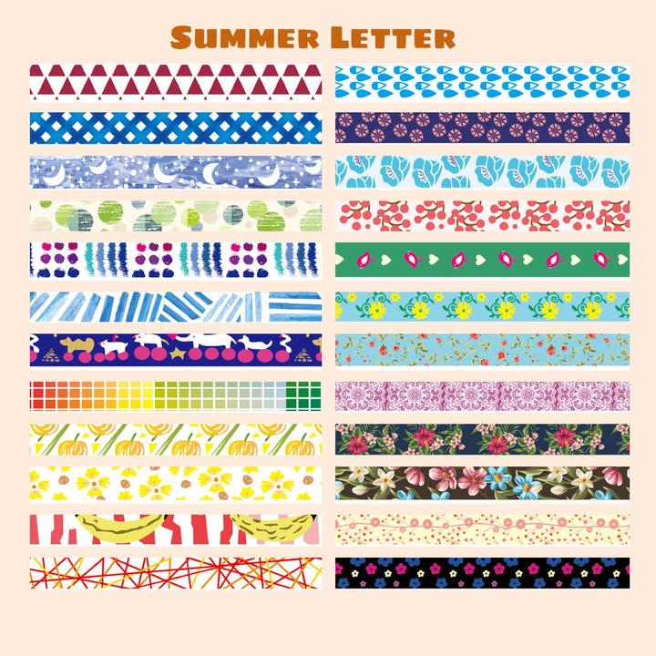 Summer Letter - 48 Rolls Washi Tape Set - IEEBEE