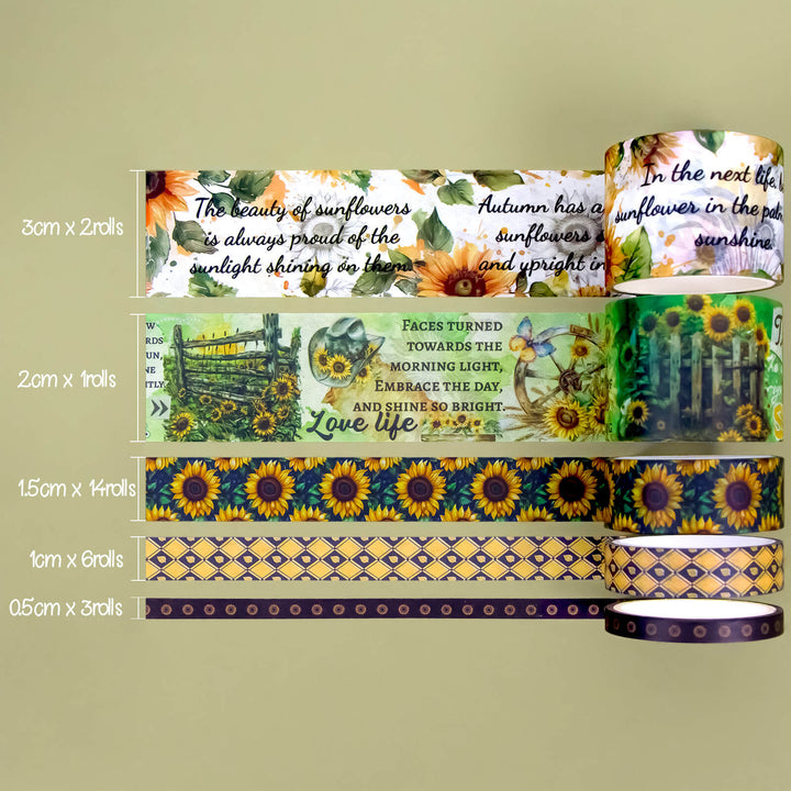 Sunny Blooms - 27 Rolls Washi Tape Set - IEEBEE