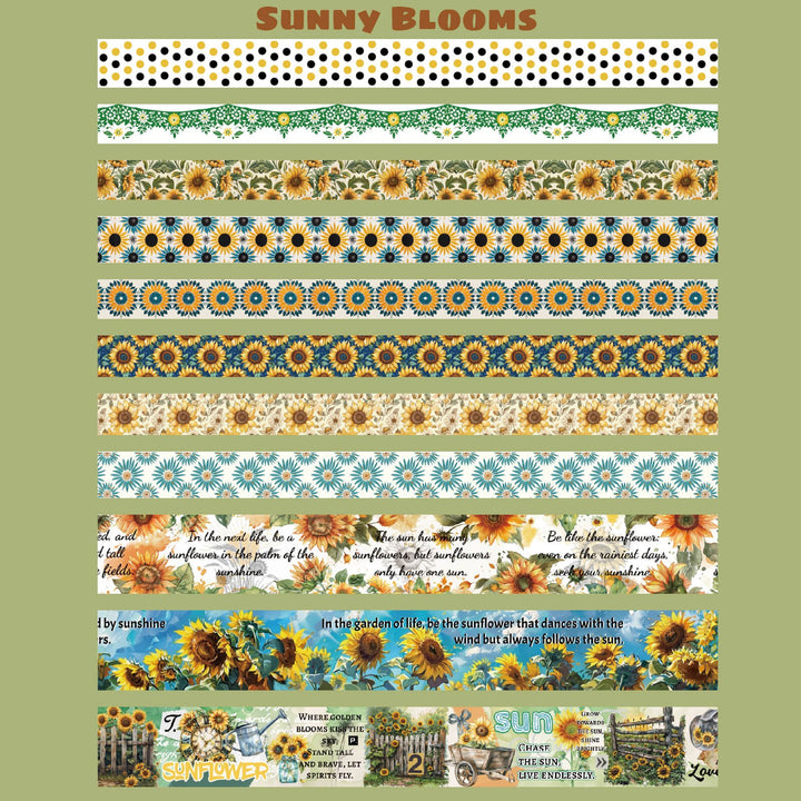 Sunny Blooms - 27 Rolls Washi Tape Set - IEEBEE