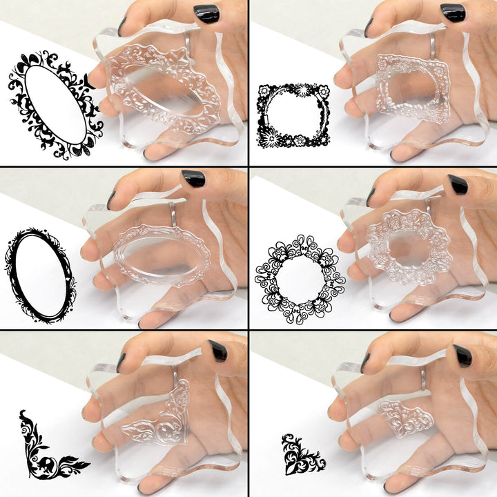 Vintage Border - Clear Silicone Stamp - IEEBEE