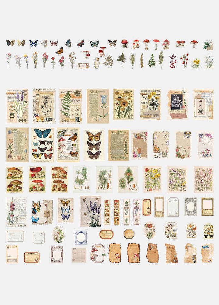 Yesterday Once More - 120pcs Decor Papers & 80pcs Washi Stickers - IEEBEE